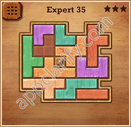 Wood Block Puzzle Expert Level 35 Solution