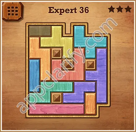 Wood Block Puzzle Expert Level 36 Solution