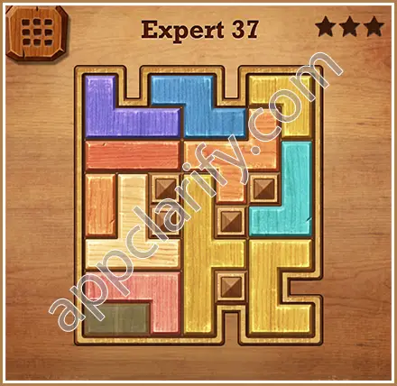 Wood Block Puzzle Expert Level 37 Solution