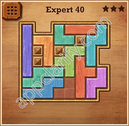 Wood Block Puzzle Expert Level 40 Solution