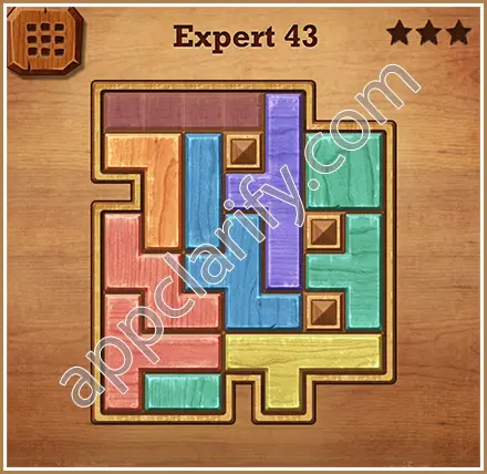 Wood Block Puzzle Expert Level 43 Solution
