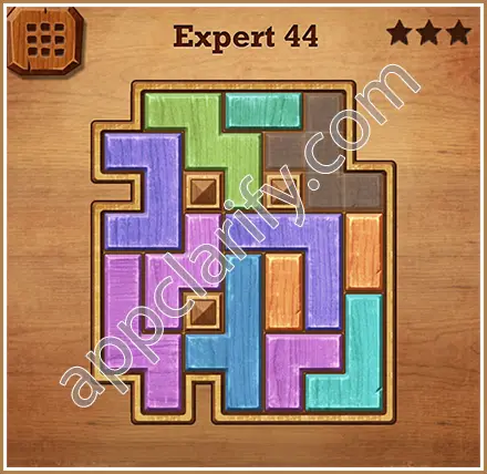 Wood Block Puzzle Expert Level 44 Solution