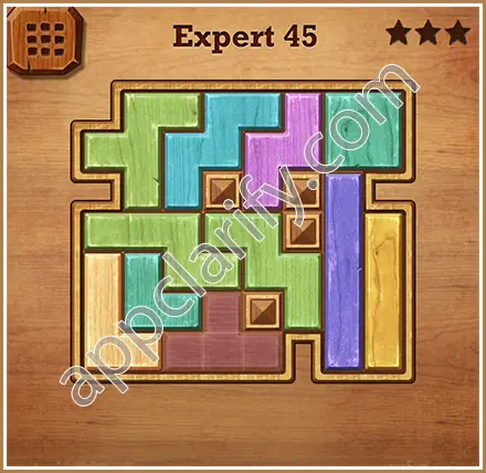 Wood Block Puzzle Expert Level 45 Solution