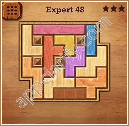 Wood Block Puzzle Expert Level 48 Solution