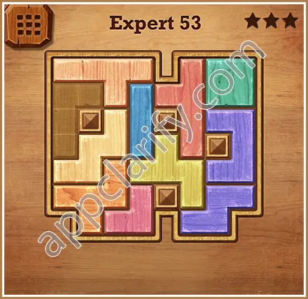Wood Block Puzzle Expert Level 53 Solution