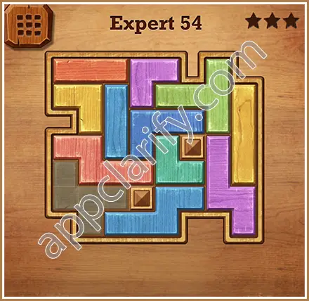 Wood Block Puzzle Expert Level 54 Solution