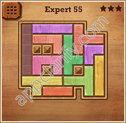 Wood Block Puzzle Expert Level 55 Solution