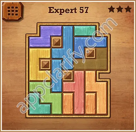 Wood Block Puzzle Expert Level 57 Solution