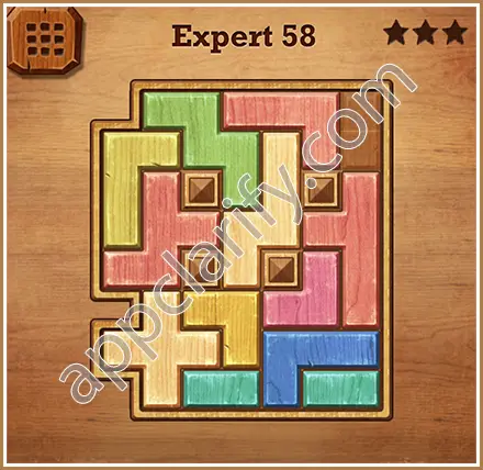 Wood Block Puzzle Expert Level 58 Solution
