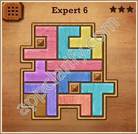 Wood Block Puzzle Expert Level 6 Solution