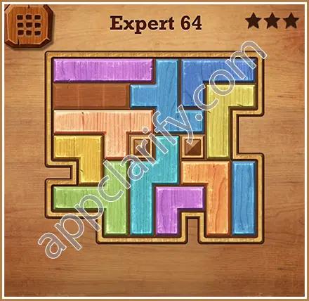 Wood Block Puzzle Expert Level 64 Solution