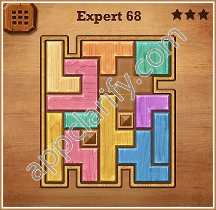 Wood Block Puzzle Expert Level 68 Solution