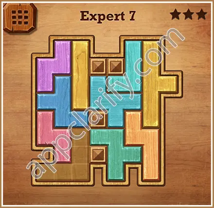 Wood Block Puzzle Expert Level 7 Solution