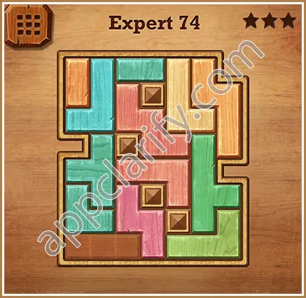 Wood Block Puzzle Expert Level 74 Solution