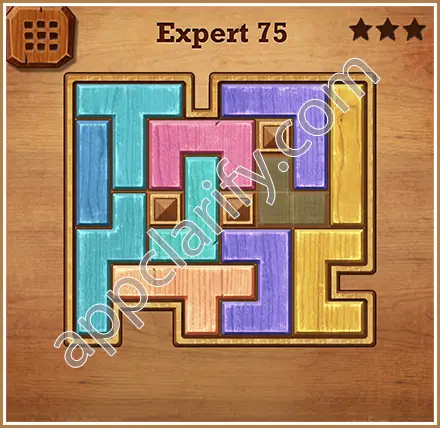 Wood Block Puzzle Expert Level 75 Solution