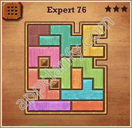 Wood Block Puzzle Expert Level 76 Solution