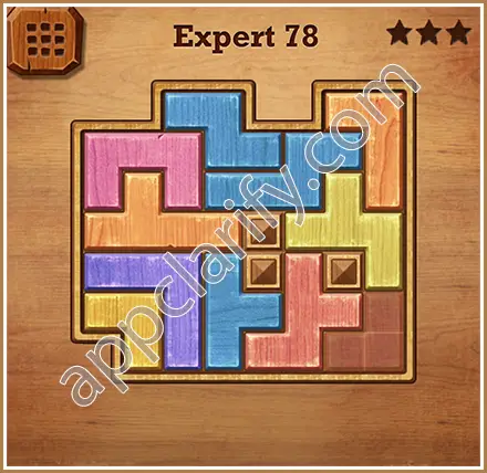 Wood Block Puzzle Expert Level 78 Solution