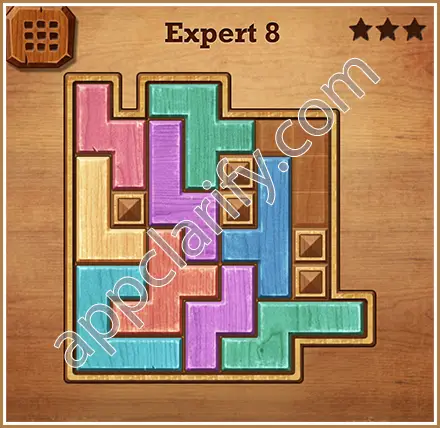 Wood Block Puzzle Expert Level 8 Solution