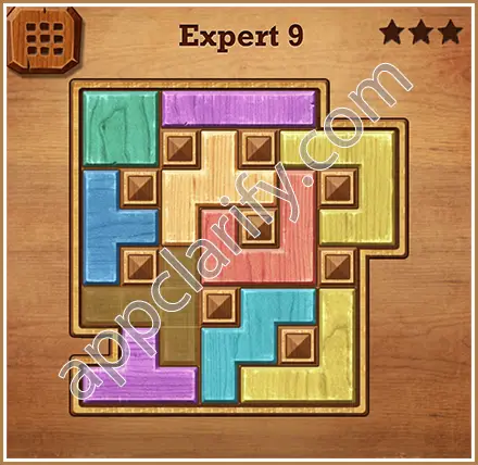 Wood Block Puzzle Expert Level 9 Solution