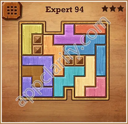 Wood Block Puzzle Expert Level 94 Solution