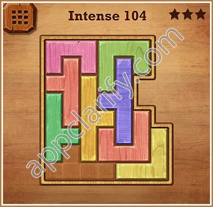 Wood Block Puzzle Intense Level 104 Solution