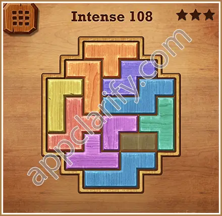 Wood Block Puzzle Intense Level 108 Solution