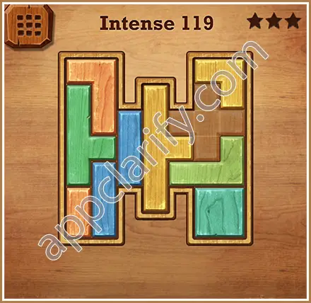 Wood Block Puzzle Intense Level 119 Solution