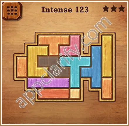 Wood Block Puzzle Intense Level 123 Solution
