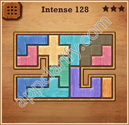 Wood Block Puzzle Intense Level 128 Solution