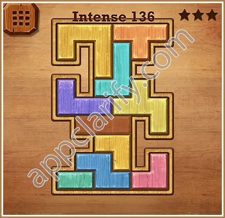 Wood Block Puzzle Intense Level 136 Solution