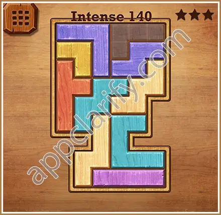 Wood Block Puzzle Intense Level 140 Solution