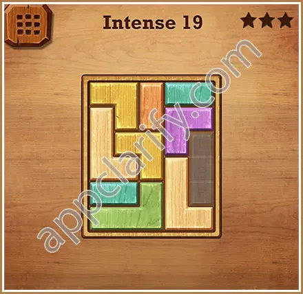 Wood Block Puzzle Intense Level 19 Solution