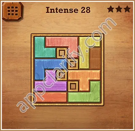 Wood Block Puzzle Intense Level 28 Solution