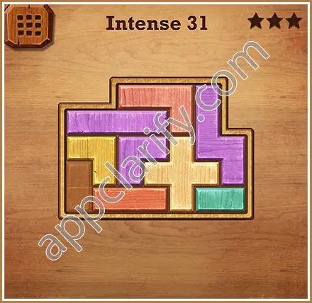 Wood Block Puzzle Intense Level 31 Solution