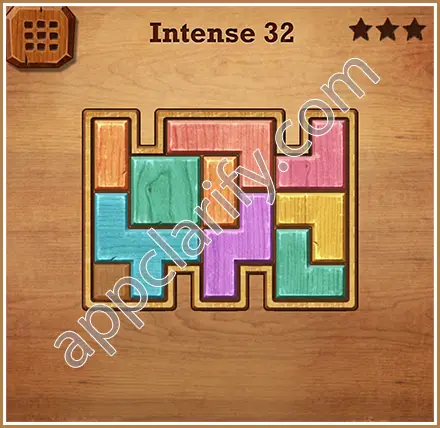 Wood Block Puzzle Intense Level 32 Solution