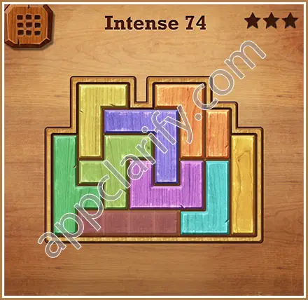 Wood Block Puzzle Intense Level 74 Solution