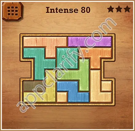 Wood Block Puzzle Intense Level 80 Solution