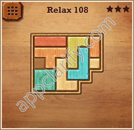 Wood Block Puzzle Relax Level 108 Solution