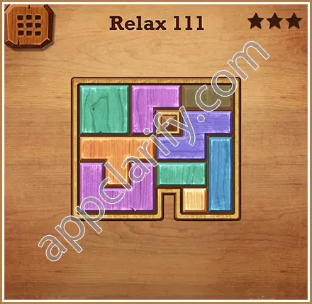 Wood Block Puzzle Relax Level 111 Solution