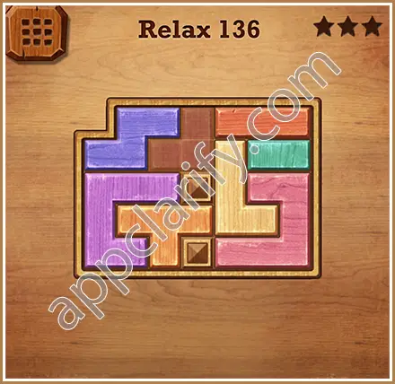 Wood Block Puzzle Relax Level 136 Solution