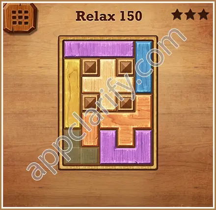 Wood Block Puzzle Relax Level 150 Solution