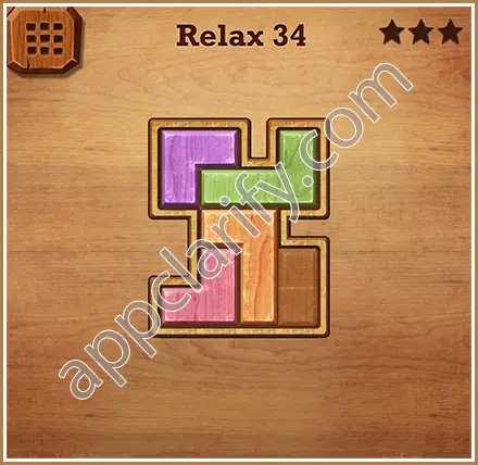 Wood Block Puzzle Relax Level 34 Solution