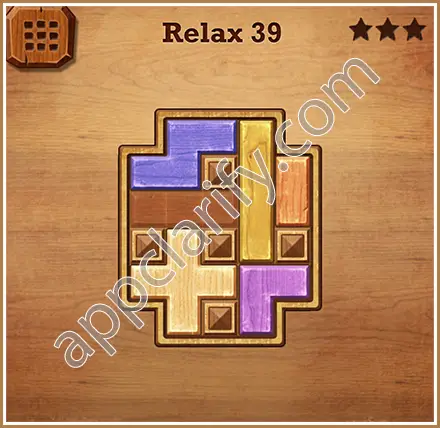 Wood Block Puzzle Relax Level 39 Solution