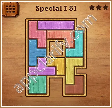 Wood Block Puzzle Special I Level 51 Solution