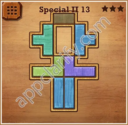 Wood Block Puzzle Special II Level 13 Solution