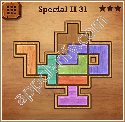 Wood Block Puzzle Special II Level 31 Solution