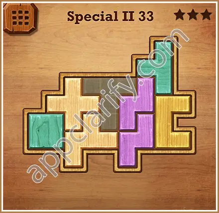Wood Block Puzzle Special II Level 33 Solution