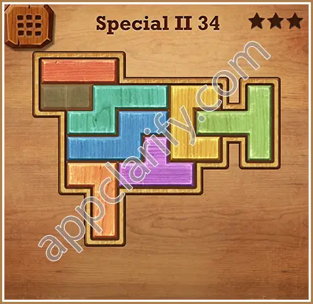 Wood Block Puzzle Special II Level 34 Solution