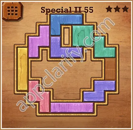 Wood Block Puzzle Special II Level 55 Solution