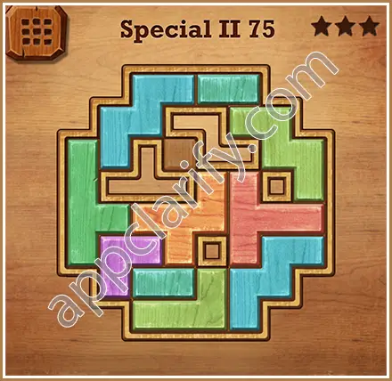 Wood Block Puzzle Special II Level 75 Solution